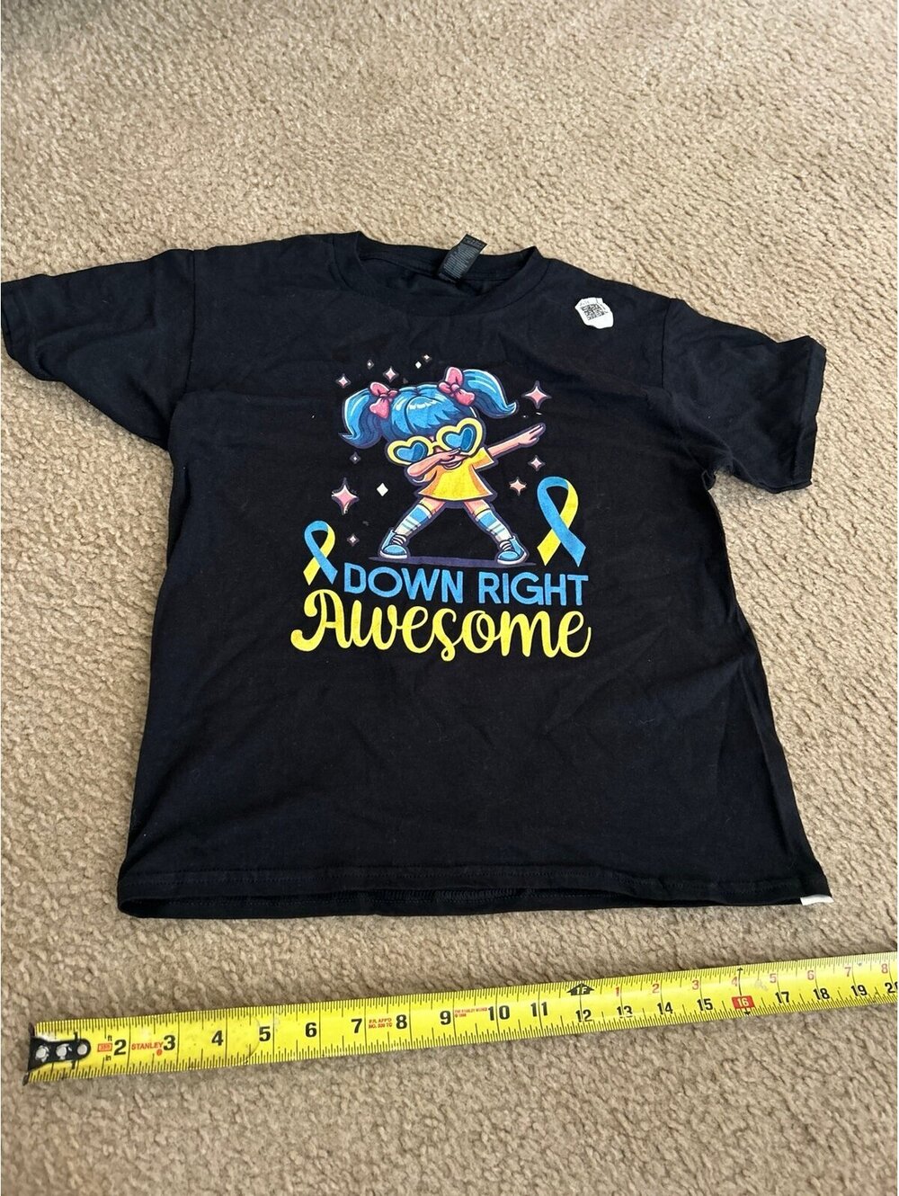 C521 medium youth black shirt T-shirt top short sleeve